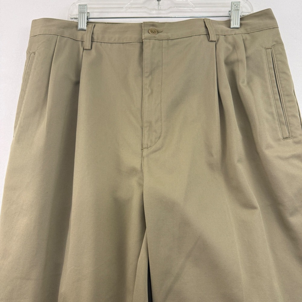 NWT‎ Savane Deep Dye Wrinkle Resistant Easy Care Khaki Mens Dress Pants 42x30